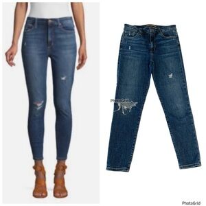 Joe’s High Rise Crop Vicky Distressed Skinny Jeans